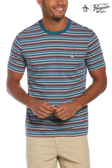 Original Penguin Blue Coral Fashion Stripe T-Shirt