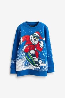 Blue Christmas Sweatshirt (3-16yrs) (A95478) | £15 - £20