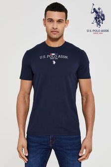 U.S. Polo Assn Blue Stacked Heritage USPA T-Shirt