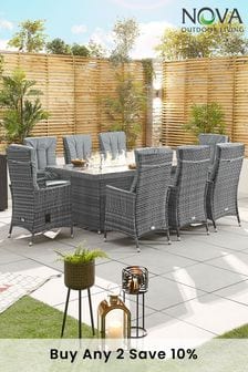 Nova Outdoor Living Grey Olivia 8 Seat Round Dining Set (A95570) | £3,000