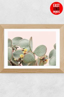 East End Prints Green Blooming Cactus Print by Sisi and Seb