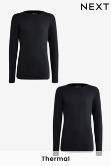 Black Long Sleeve Top Thermal (A96293) | £18