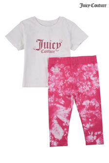 Juicy Couture White T-Shirt And Tie Dye Leggings Set