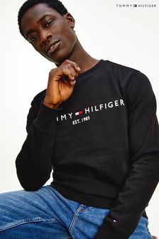 Tommy Hilfiger Mens Black Logo Sweatshirt