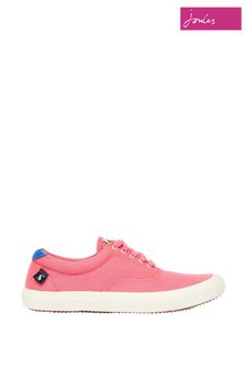 Joules Pink Brighton Lace Up Trainers