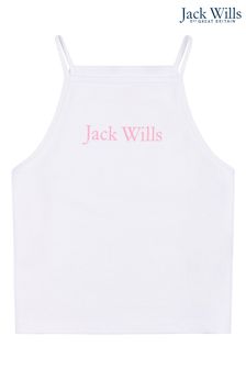 Jack Wills White Script Strap Vest