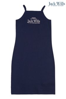 Jack Wills Blue Strappy Jersey Dress