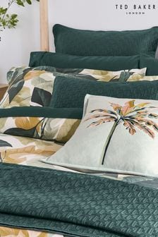 Ted Baker Green Urban Forager Embroidered Cushion