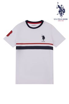 U.S. Polo Assn White Player Stripe T-Shirt