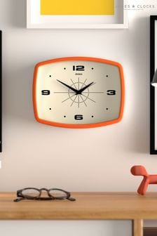 Jones Clocks Orange Orange Movie Retro Wall Clock