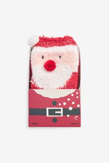 Red Christmas Santa Cosy Socks In A Box (A98477) | £6 - £7