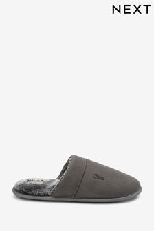 Grey Next Stag Mule Slippers (A98509) | £18