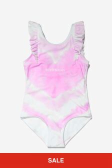 Givenchy Kids Girls Tie Dye Heart Swimsuit in Pink