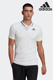 adidas White Tennis Freelift Polo Shirt (A99949) | £55