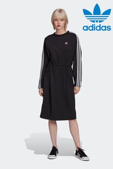 adidas Originals Black Adicolor Classics Long Sleeve Dress