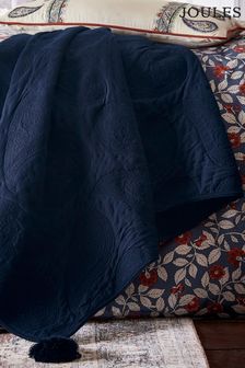 Joules Royal Blue Tapestry Paisley Throw