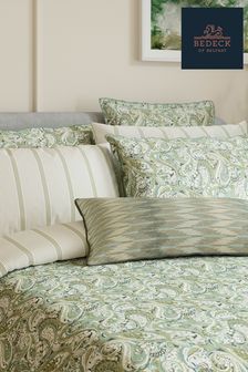 Bedeck of Belfast Green Alessie Standard Pillowcase Pair