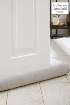 Catherine Lansfield Silver/Grey Kingsley Matt Velvet Double Sided Draught Excluder