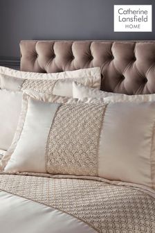 Catherine Lansfield Deco Sequin Glamour Quilted Pillowsham Pair