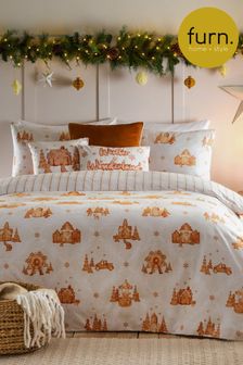 Furn Cloud Dust Gretel Festive 100% Brushed Cotton Duvet Cover Set