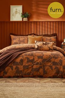 Furn Tan Herve Wild Horse Duvet Cover Set