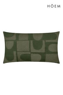 HÖEM Ivy Green Hallam Embroidered 100% Cotton Cushion