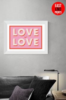 East End Prints White Love is Love Wall Art by Studio Eleni