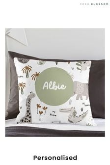 Personalised Kids Safari Cushion by Koko Blossom