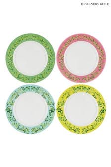 Designers Guild Ikebana Damask Dinner Plates Set Of 4