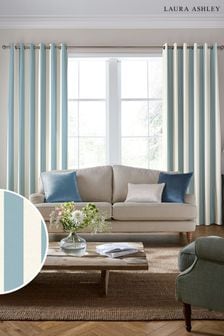 Seaspray Blue Lille Stripe Made to Measure Curtains