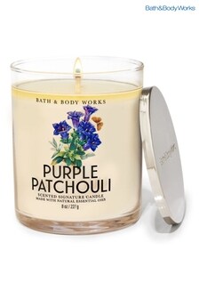 Bath & Body Works Purple Patchouli Signature Single Wick Candle 8 oz / 227 g