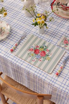 Cath Kidston Green Feels Like Home Set Of 4 Cork Back Placemat And Coaster Set
