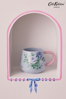 Cath Kidston Set of 4 Blue Archive Rose Twisted Handle Billie Mugs