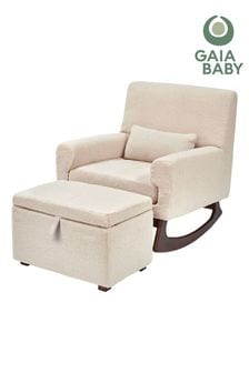 Gaia Baby Biscuit Nursing Rocking Chair with Footstool