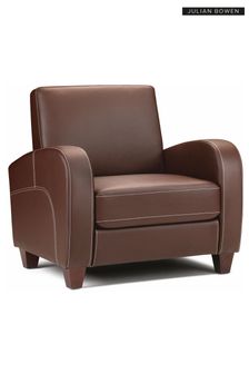 Julian Bowen Chestnut Brown Vivo Faux Leather Chair