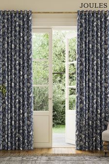 Joules Navy Festival Pheasants Blackout Eyelet Curtains