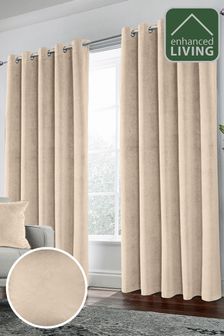 Enhanced Living Cream Thermal Blackout Hampton Readymade Curtains