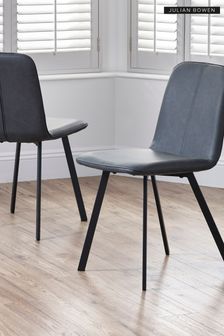 Julian Bowen Set of 2 Black Goya Dining Chairs