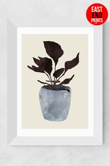 East End Prints White Country Plant Framed Art Print