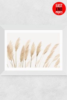 East End Prints White Pampas by Sisi and Seb Framed Art Print