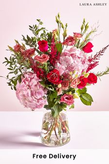 Pink Hydrangea and Rose Fresh Flower Bouquet