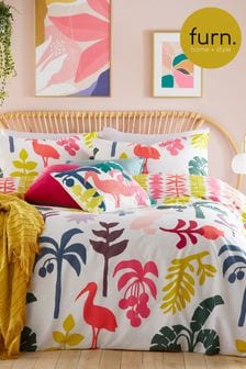 Furn Multicolour Marula Tropical Duvet Cover Set