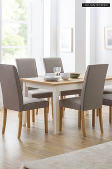 Julian Bowen Taupe Oak Seville Dining Chairs Set Of 2