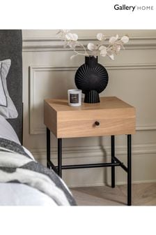 Gallery Home Natural Settat Natural 1 Drawer Bedside Table