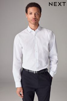 White Slim Fit Single Cuff Easy Care Shirt (C00769) | £18