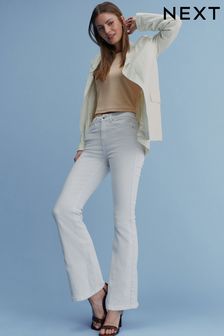White Stretch Flare Calvin Jeans (C01916) | £38