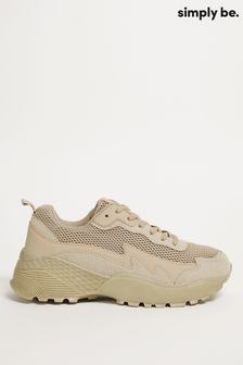 Simply Be Natural Chunky Wide Fit Tonal Trainers