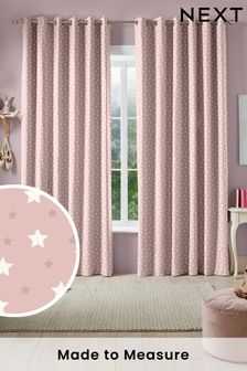 Blush Pink Ditsy Stars Made To Measure Curtains