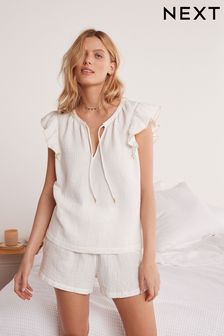 White Ruffle Tops | White Ruffle Blouses u0026 T-Shirts | Next UK