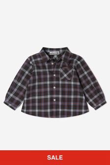 Bonpoint Baby Boys Checked Malo Shirt in Brown